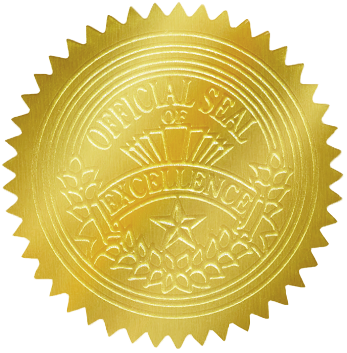 Gold official seal used to show verified pest service provider