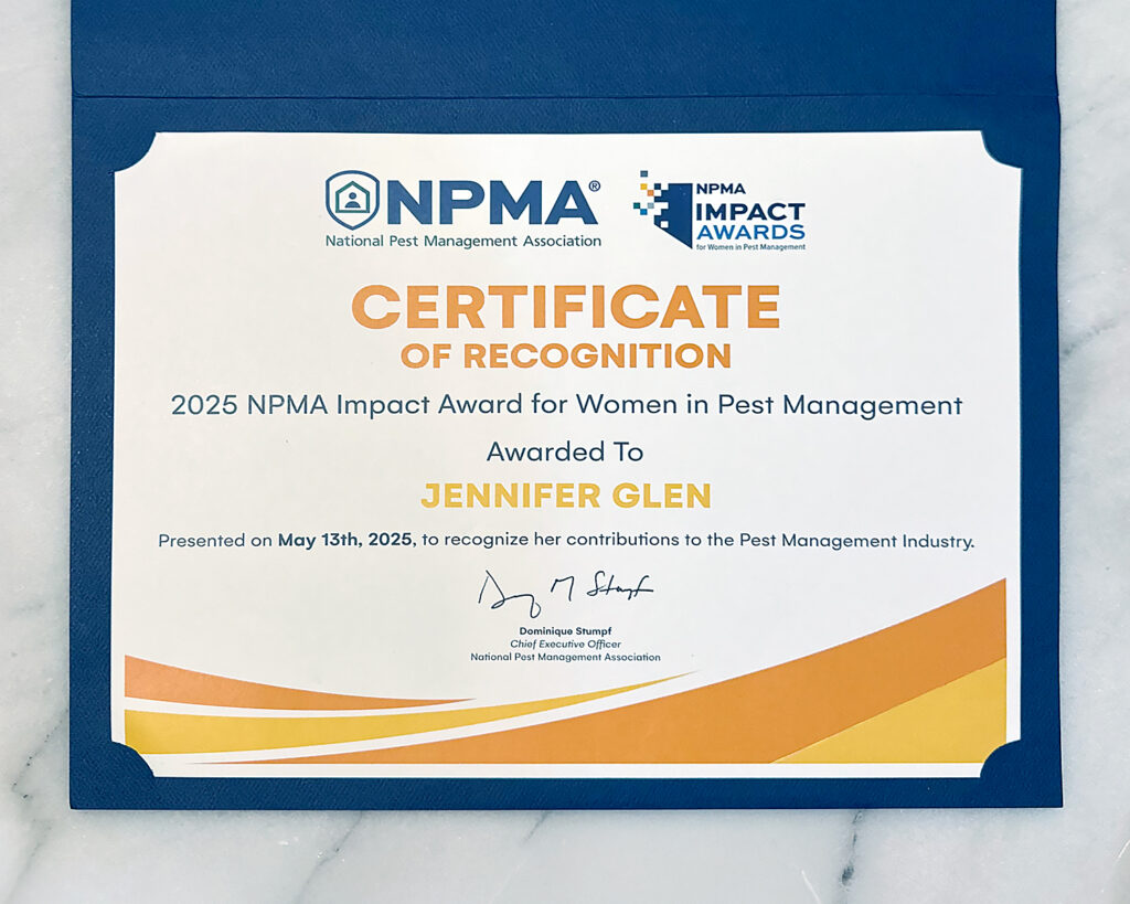 2025 NPMA Impact Award for Women in Pest Management awarded to Jennifer Glen of Veganix Pest Management