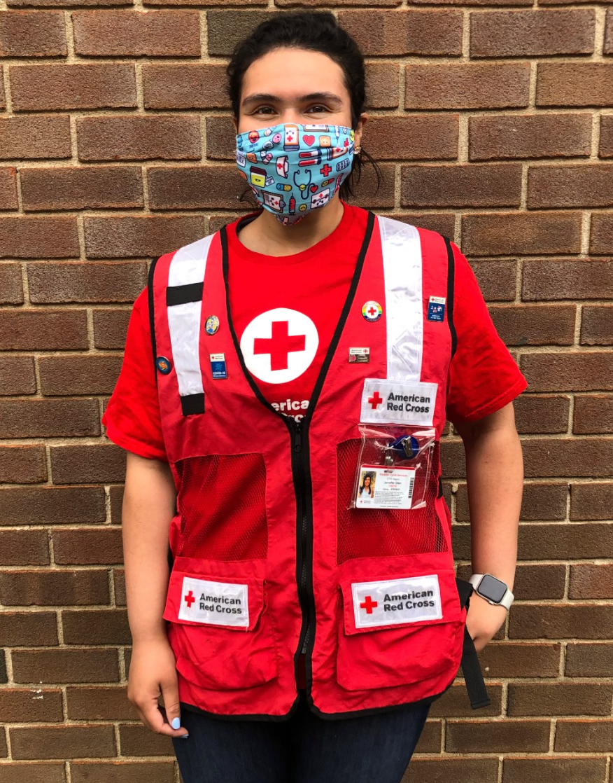 Jennifer Glen volunteers volunteer at The Red Cross
